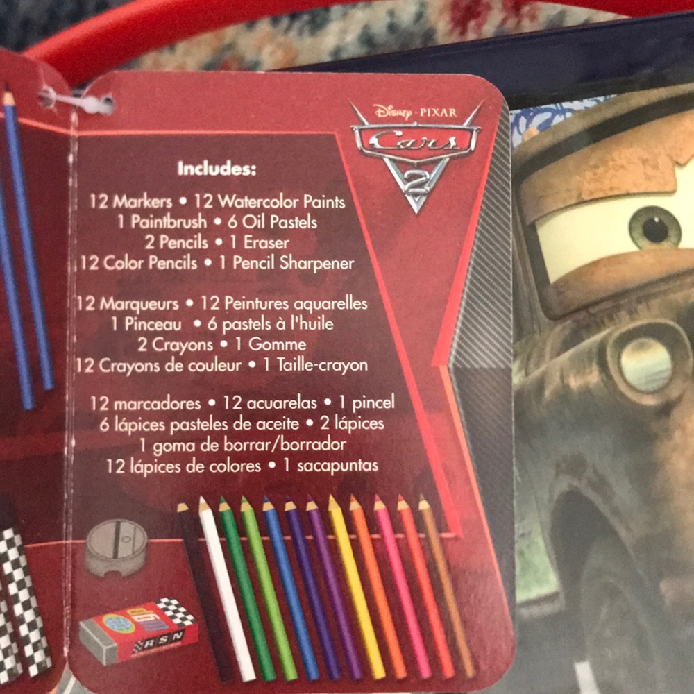 Disney Store Cars 2 Art Kit Case - Picture 10 of 10